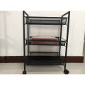 Latest Hallway Storage Bathroom Black Grid Three Layers Light Simple Rack Shelf